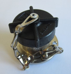 NIPHAN socket with flange, 2-pole