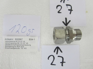 Verschraubung GE 15-1/2" VA