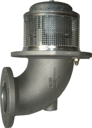 Bottom valve 90 ° -Verse. DN 80 pneum. Alu