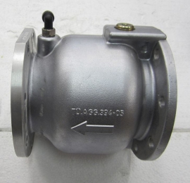 Through valve DN80 pneumatically
