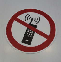 Mobile phones prohibited - round - 200 mm